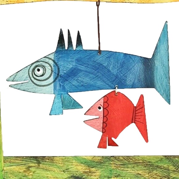 ACME Animal Canada Cat With hanging Fishes, 3 Candle Holder Handcrafted Signed - Picture 9 of 14